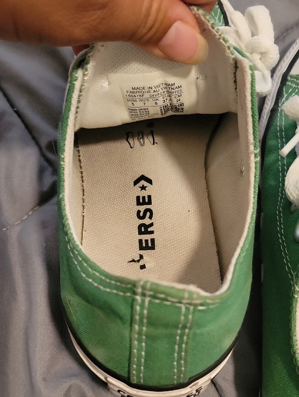 Converse Kids Low Top Canvas Sneakers in Bright Green and White - Picture 7 of 7